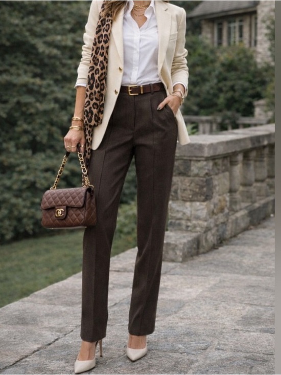 Brooks Brothers Pants - Brooks Brothers Wool Trousers 12 Brown Vitale Barberis Canonico Italy